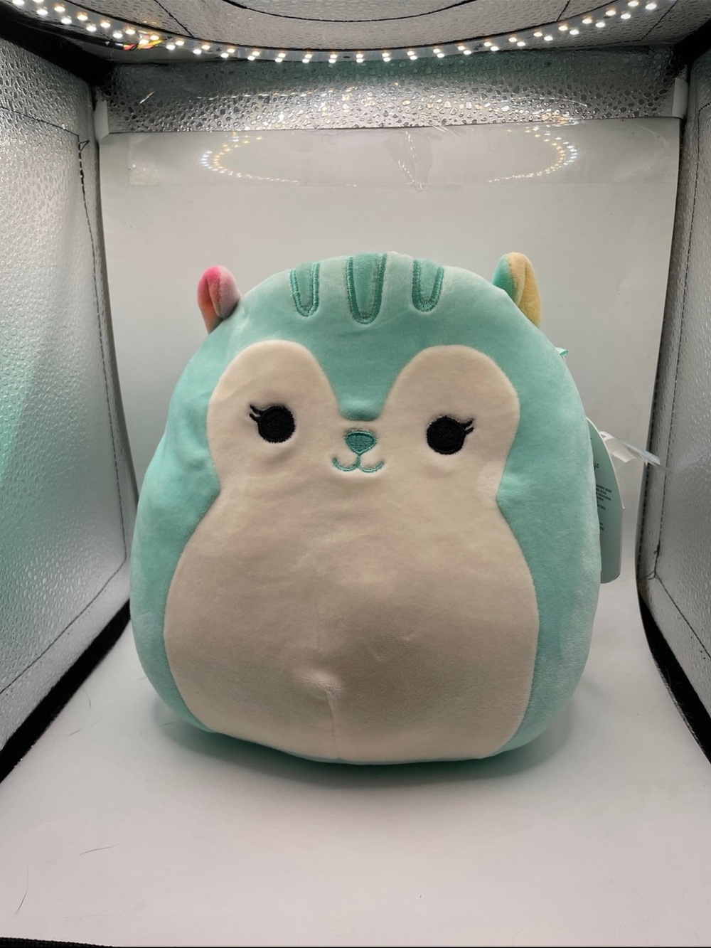 Squishmallows Mint Green and Cream Plush Animal Pillow